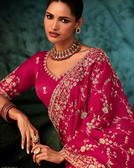 Pink Georgette Party Wear Saree