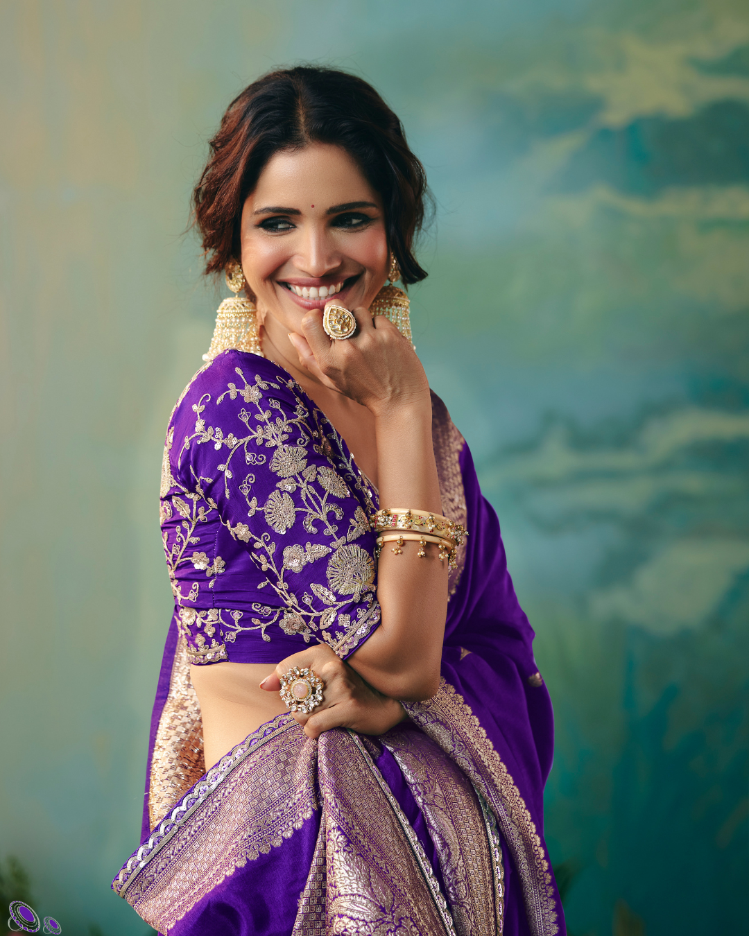 Purple Premium Dola Viscose Silk Saree