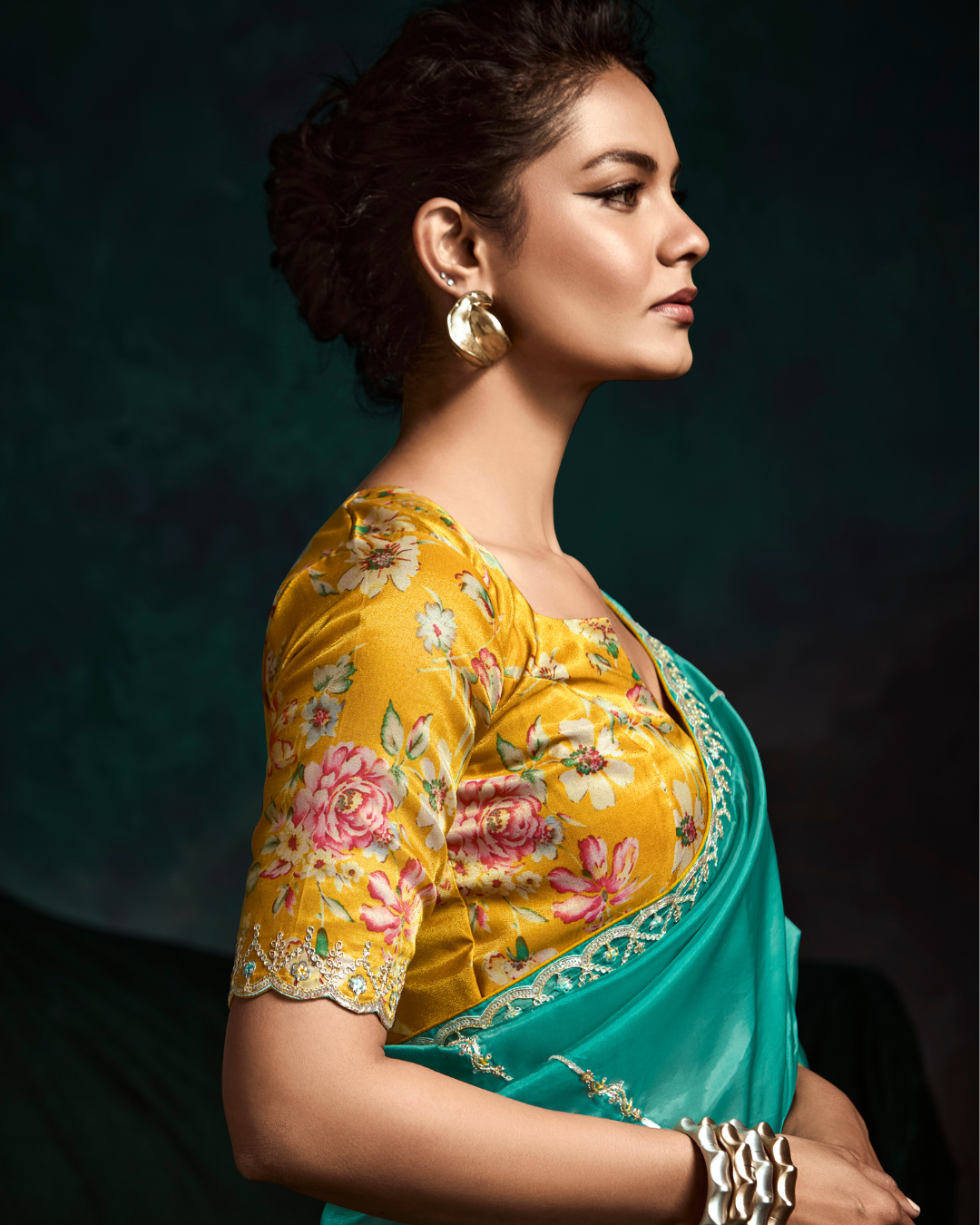 Blue Sequin Work Designer Saree