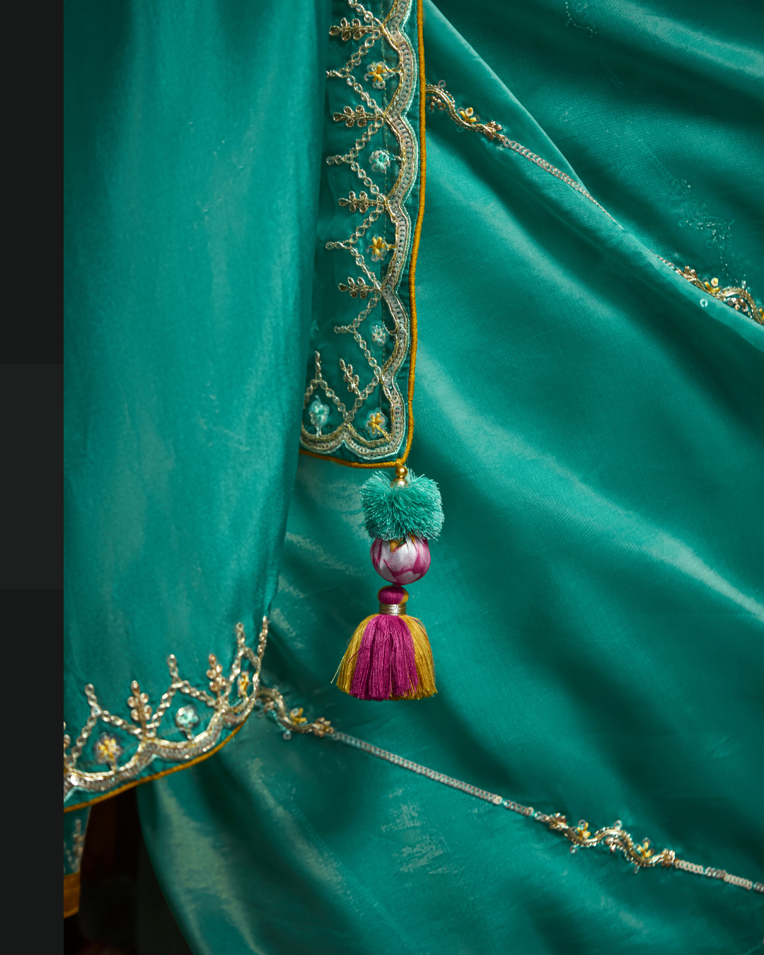 Blue Sequin Work Designer Saree