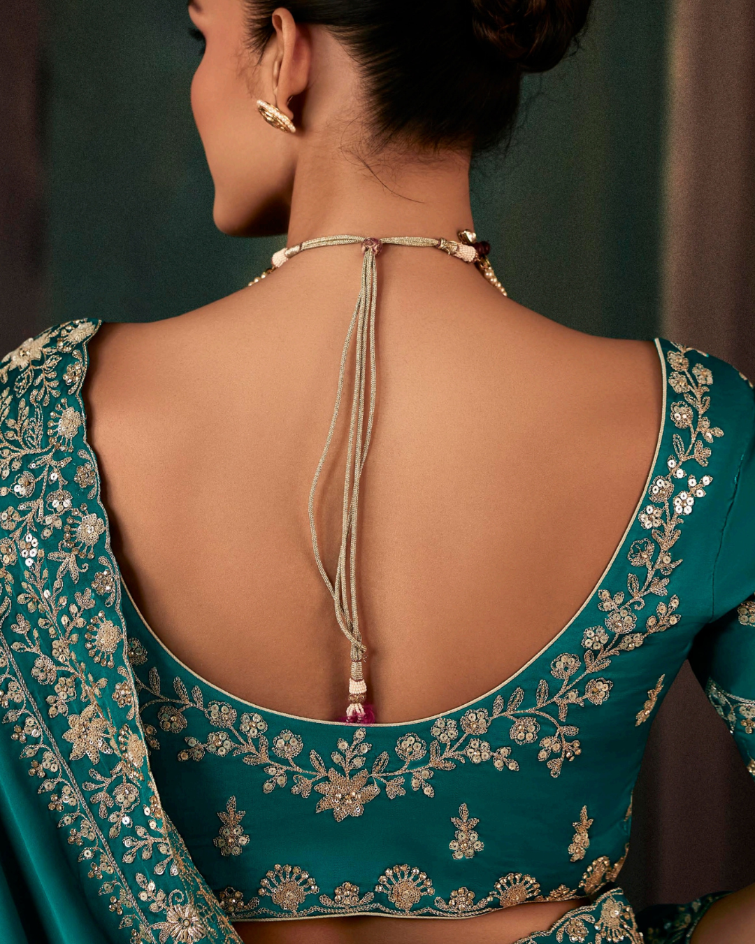 Blue Georgette Designer Saree