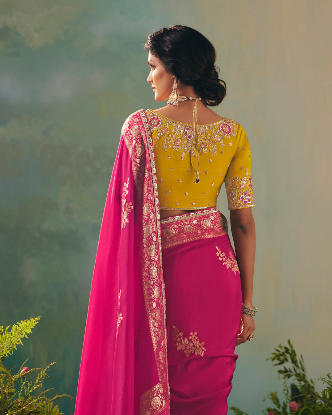 Pink Premium Dola Viscose Silk Saree