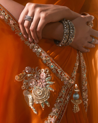 Orange Beautiful Georgette Saree