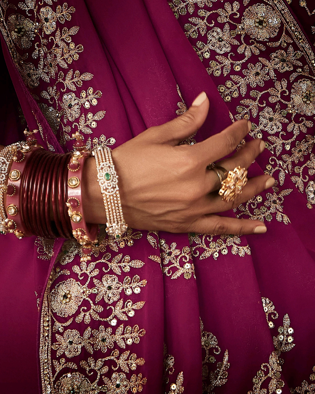 Purple Georgette Designer Saree