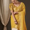 Elegant Yellow Kanjeevaram Georgette Saree - Image 2
