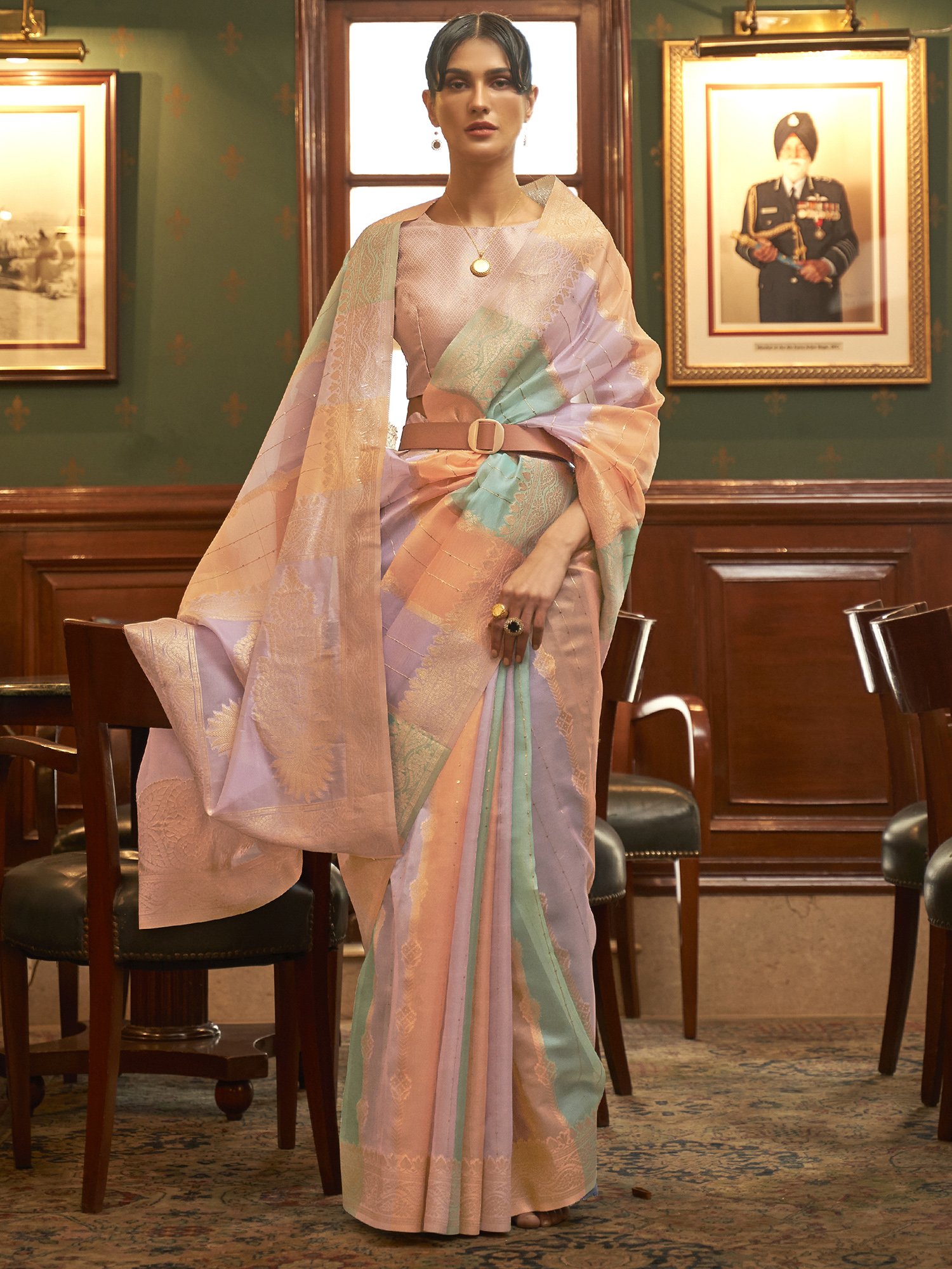 Multicolored Saree