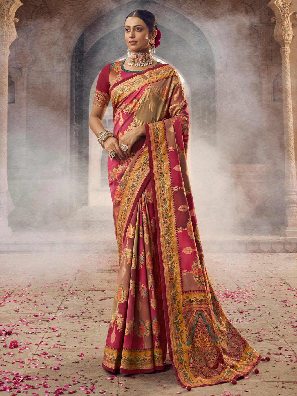 Elegant Pink Paithani Silk Saree