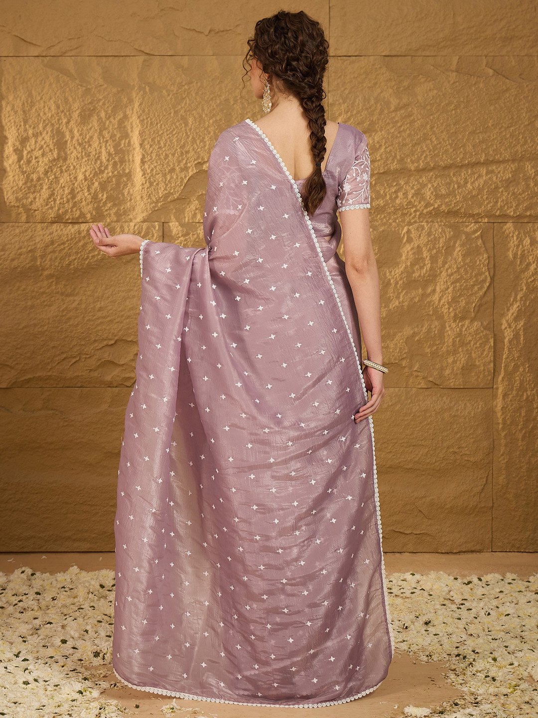 Lavendar Chiffon Saree