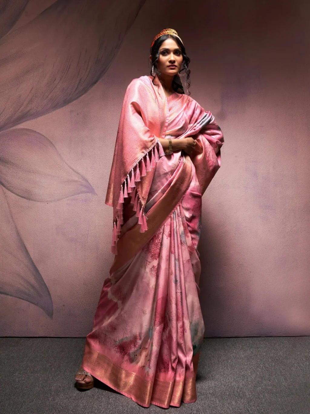 Light Pink Handloom Silk Saree