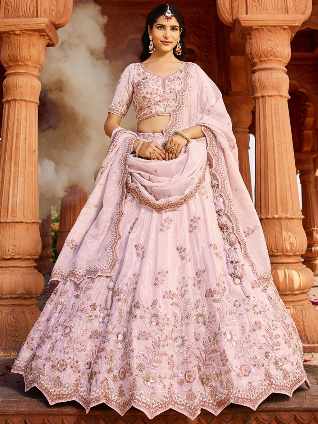 Coral Luxe Designer SemiStitched Lehenga Choli - Image 2