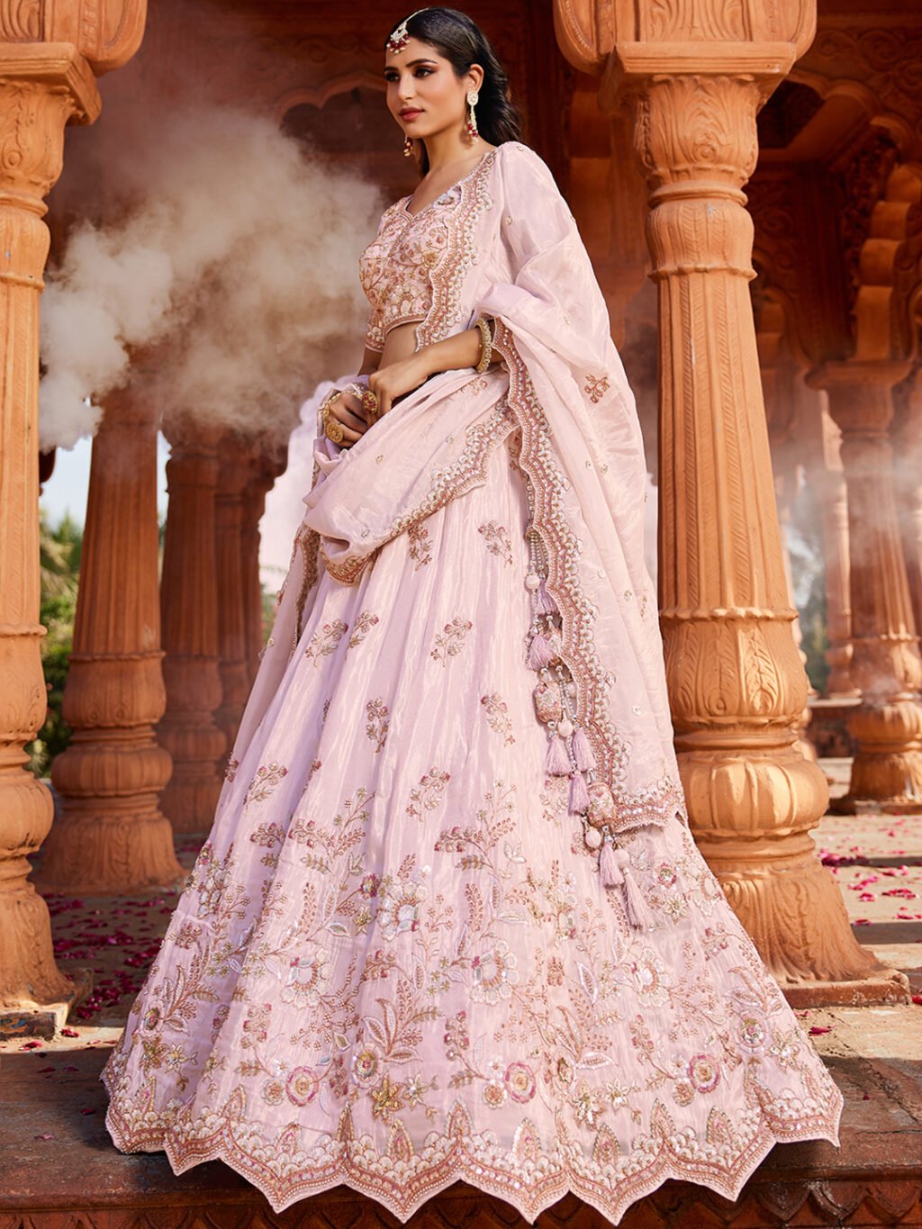 Coral Luxe Designer SemiStitched Lehenga Choli - Image 3