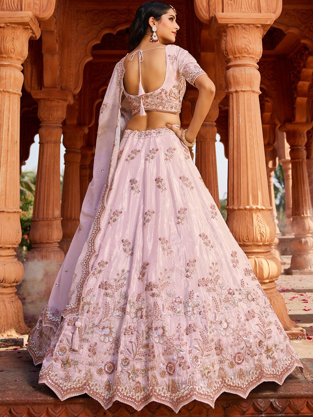 Coral Luxe Designer SemiStitched Lehenga Choli - Image 4