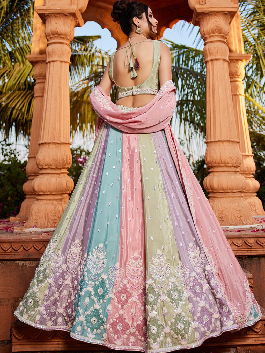 Multu Chiffon Luxe Designer SemiStitched Lehenga Choli - Image 4