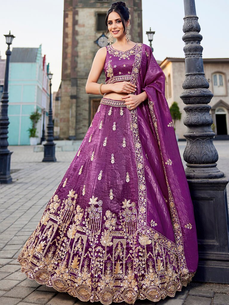 Burgundy Luxe Designer SemiStitched Lehenga Choli product image