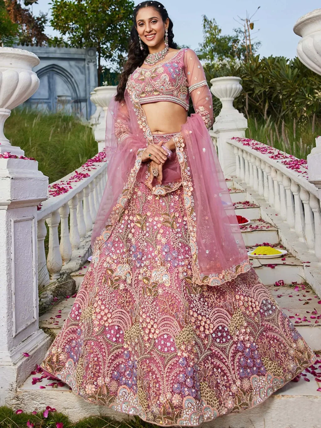 Pink Luxe Designer SemiStitched Lehenga Choli