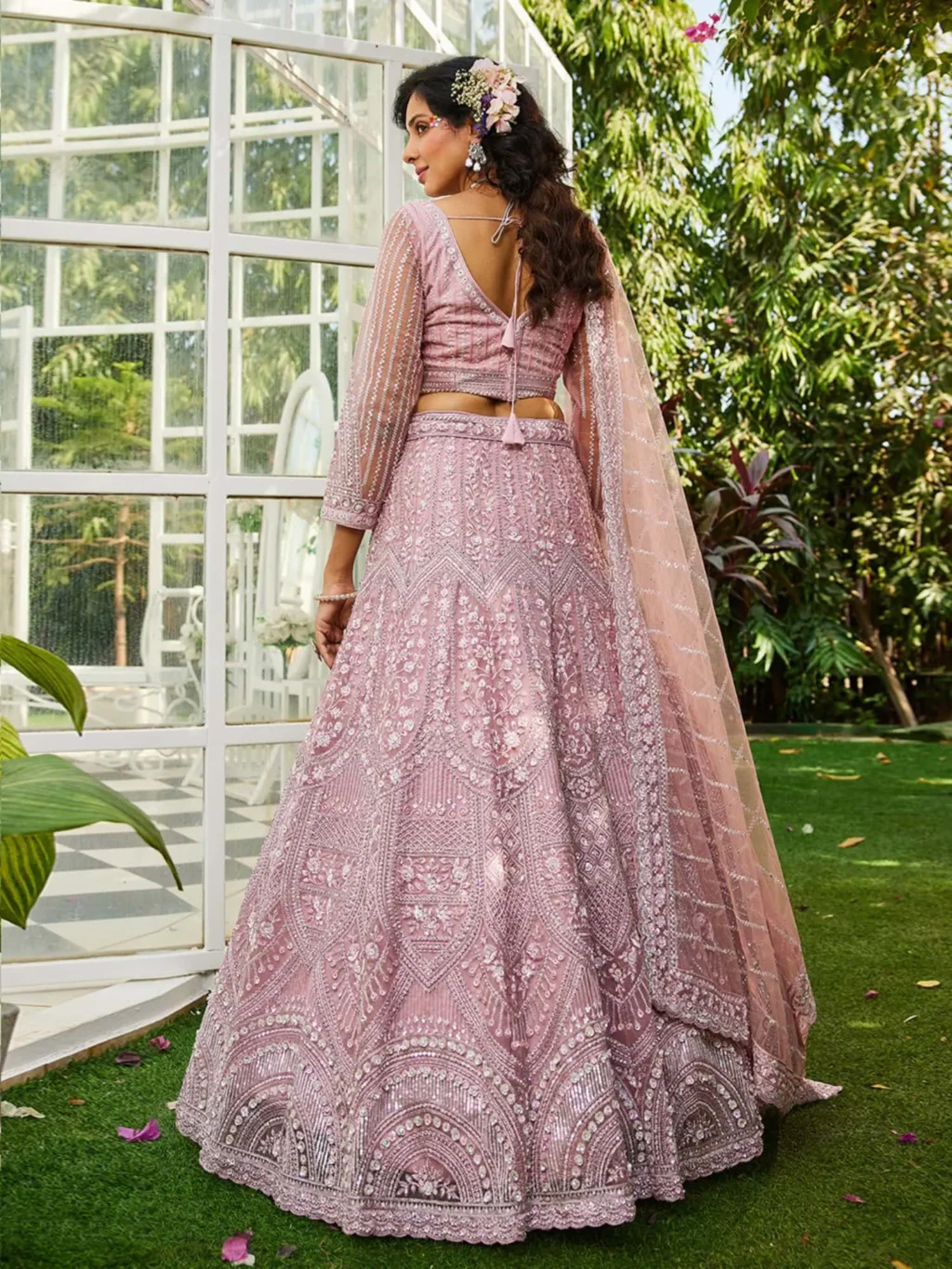 Pink Luxe Designer SemiStitched Lehenga Choli - Image 2