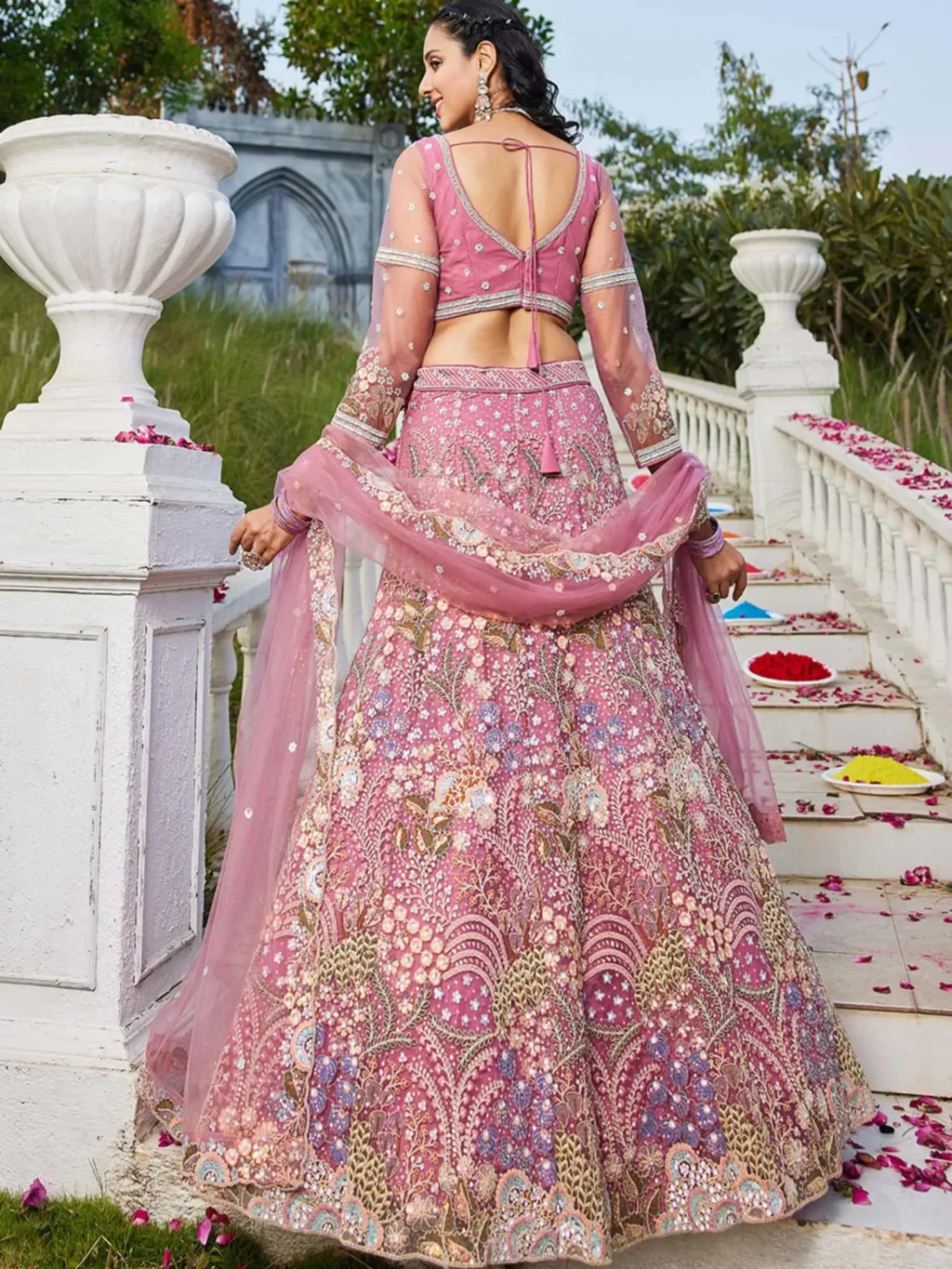 Pink Luxe Designer SemiStitched Lehenga Choli - Image 2