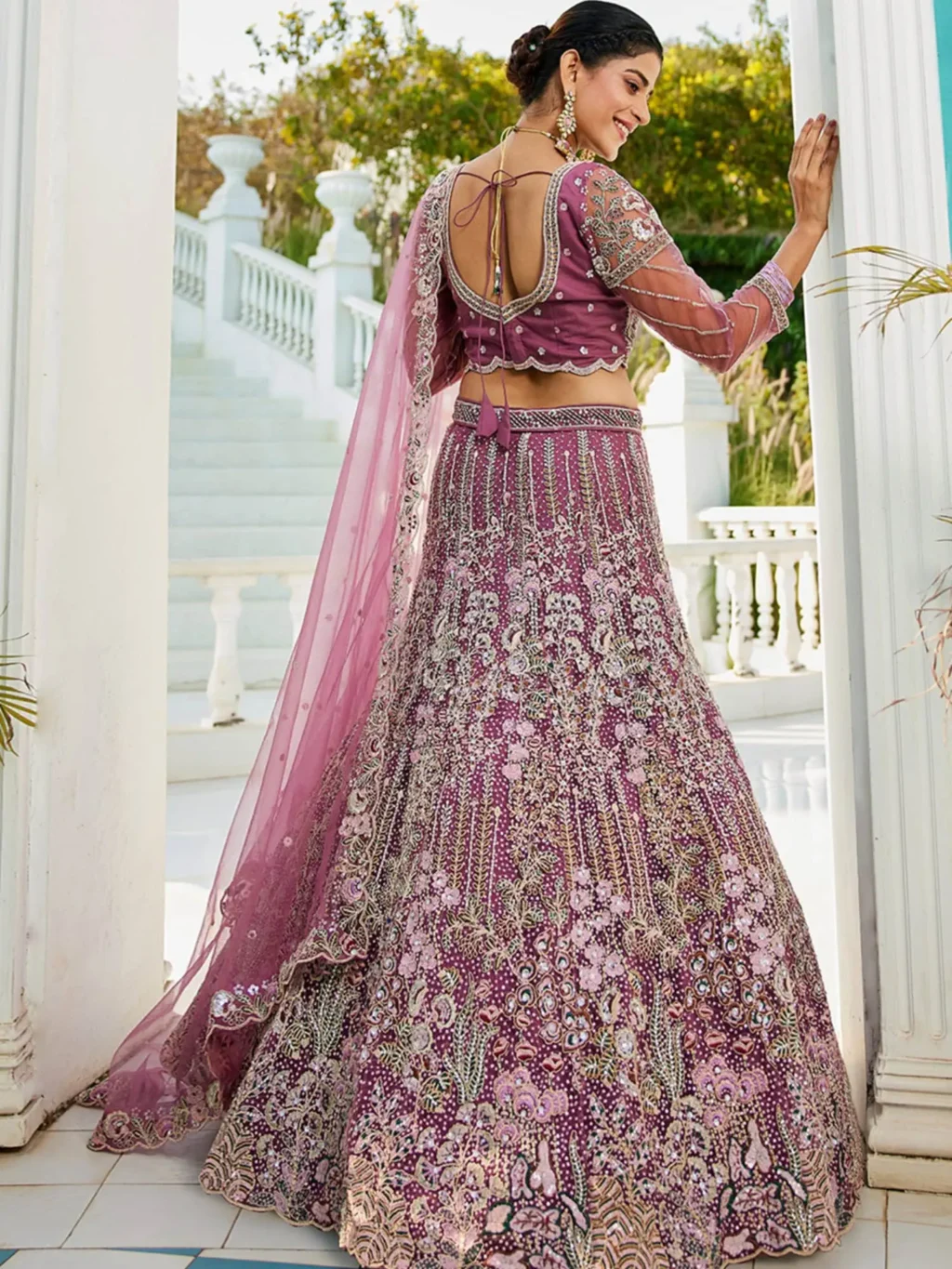 Lavender Luxe Designer SemiStitched Lehenga Choli - Image 2