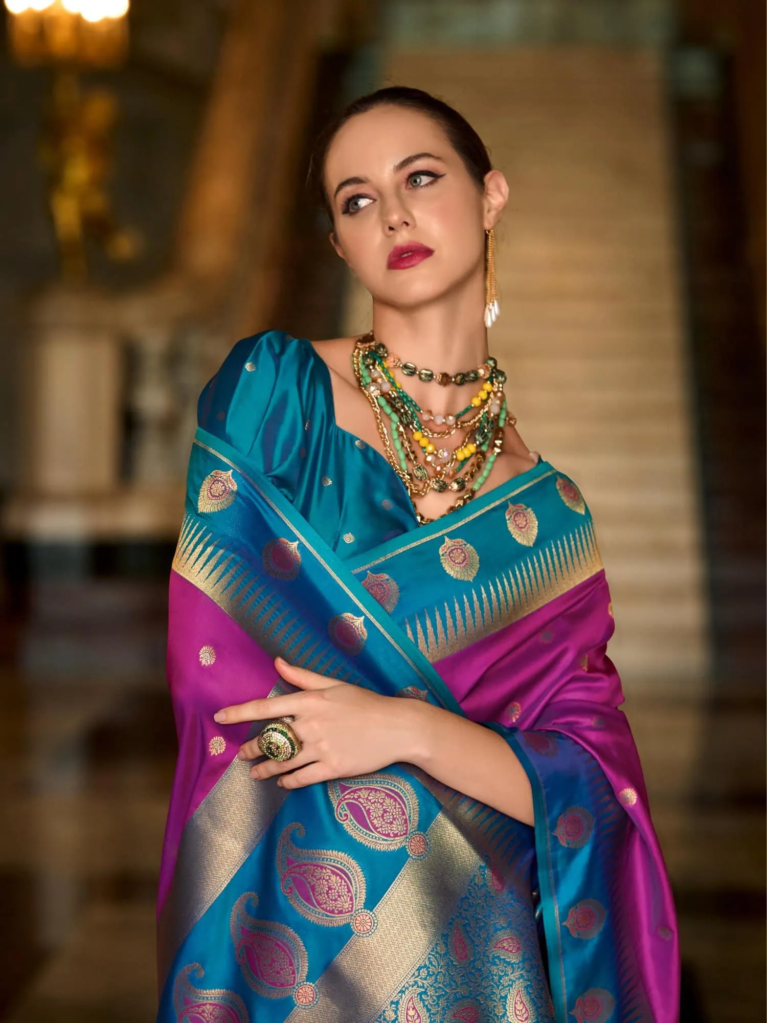 Purple Soft Silk Saree