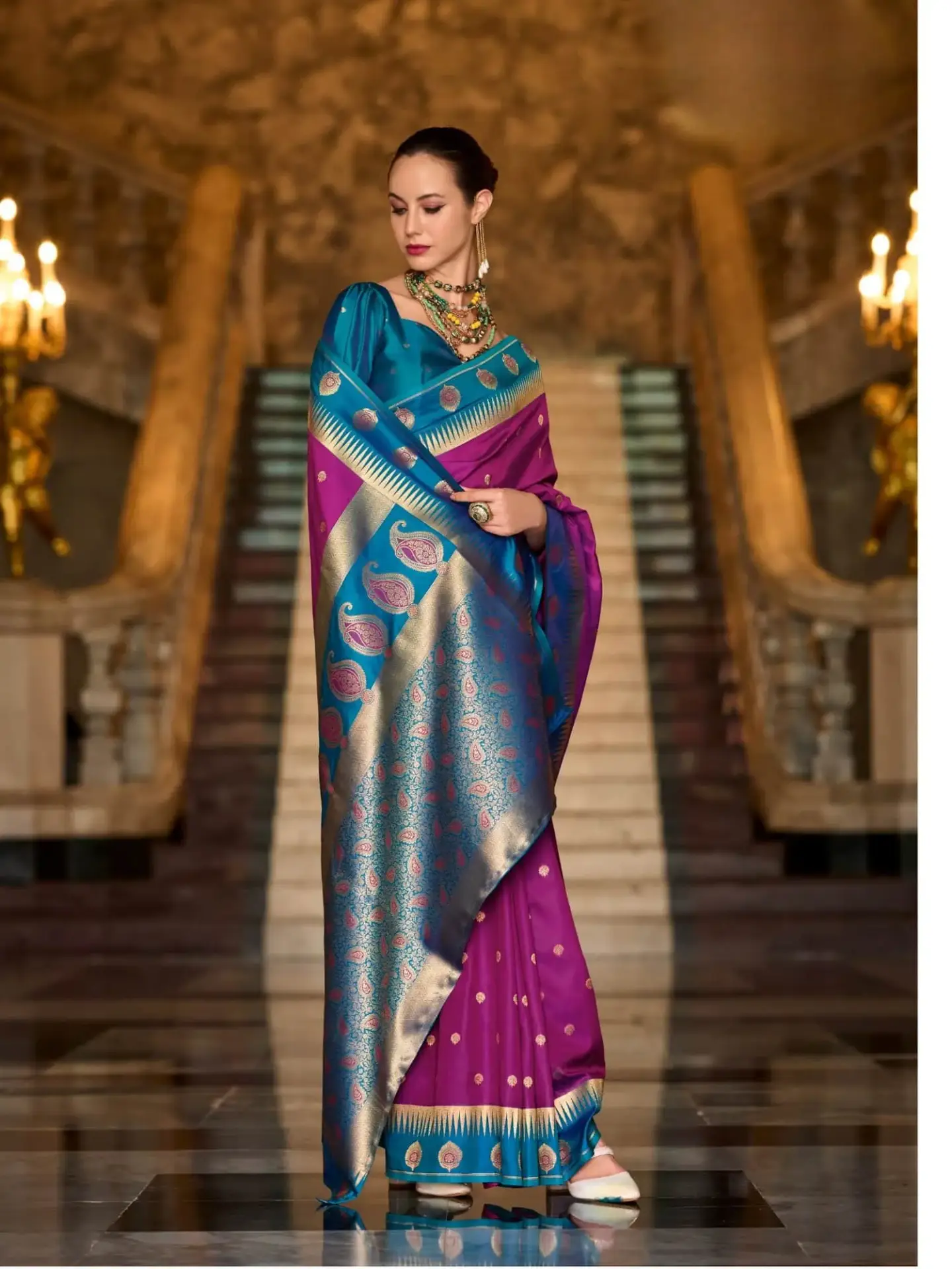 Purple Soft Silk Saree