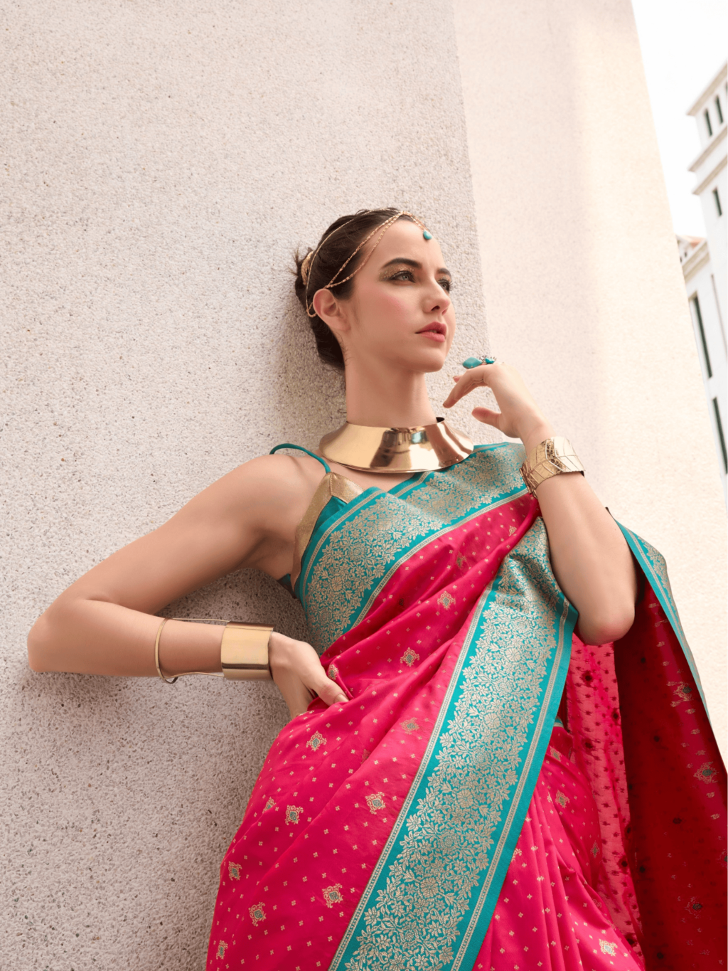 Pink Pure Soft Silk Saree - Image 2