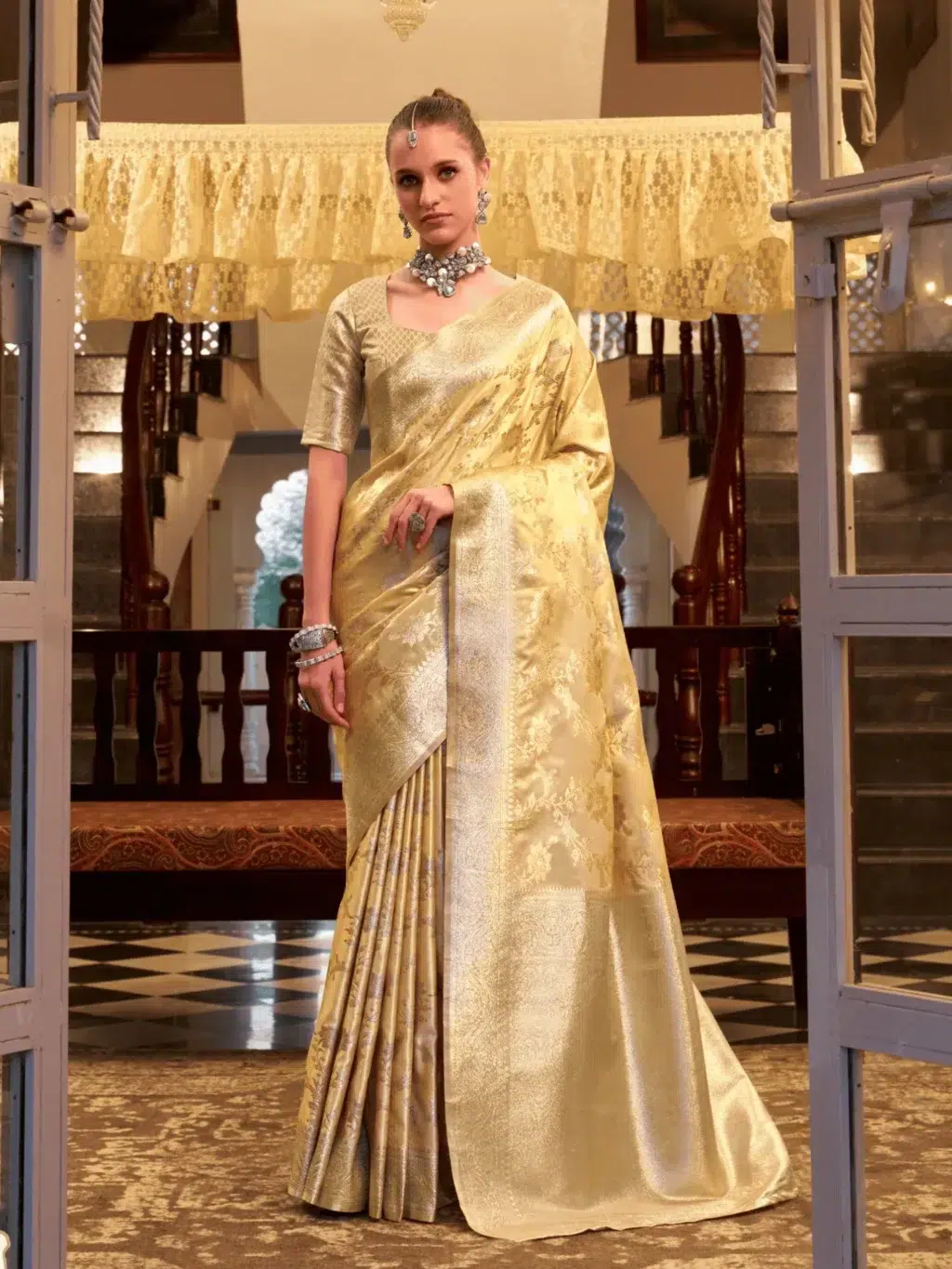 yellow Yellow Soft Saree for Women - Designer Traditional Saree