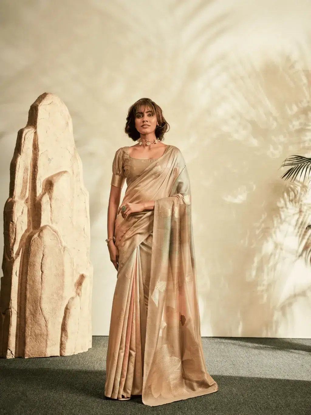 Golden Soft Handloom Saree for Women - Designer Traditional Saree