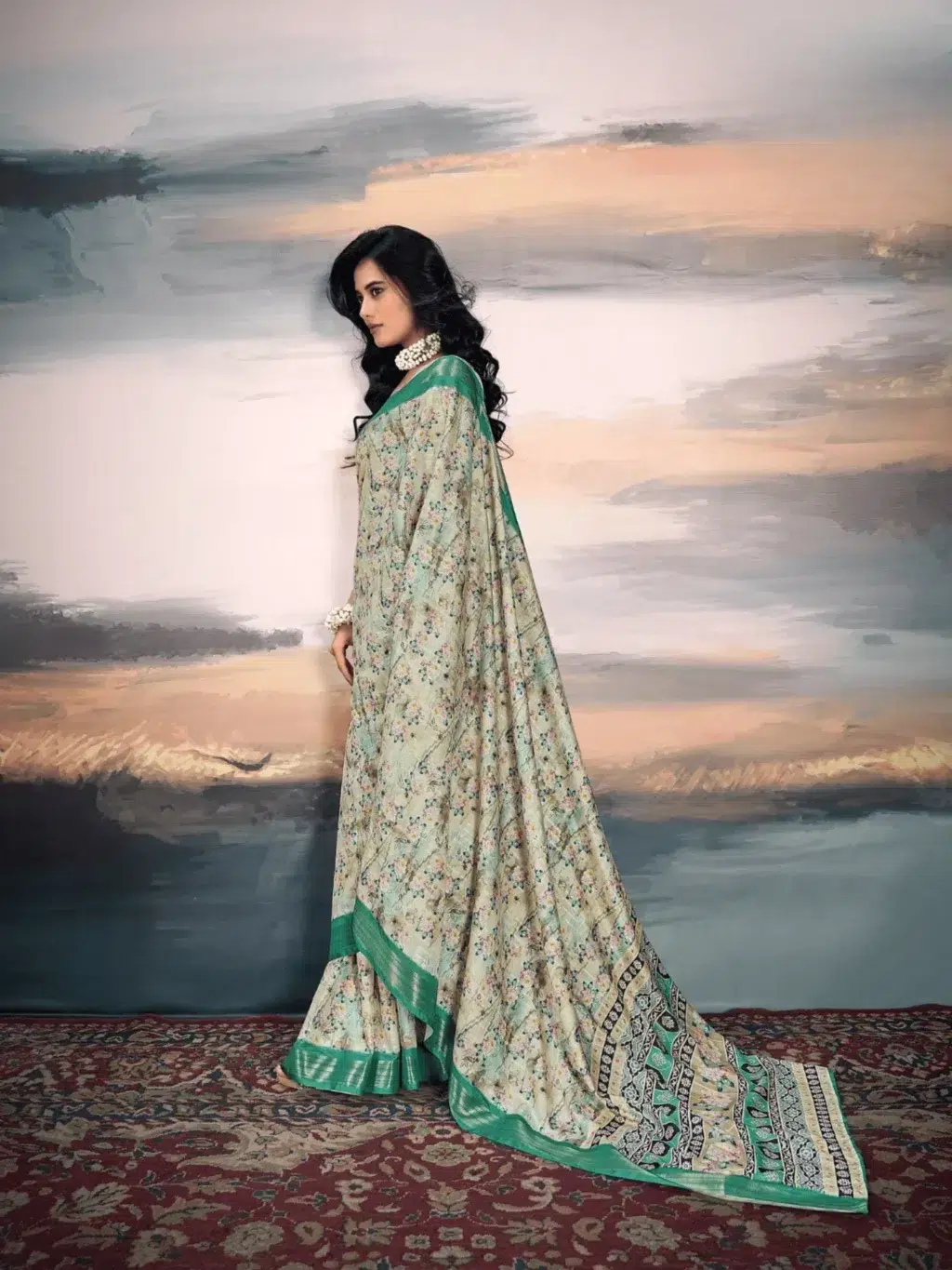 Green Green Pure Saree for Women - Designer Traditional Saree