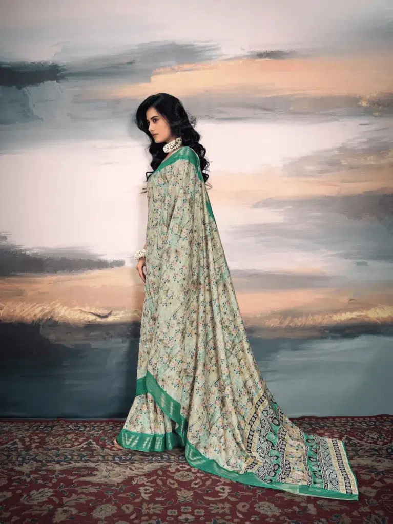 Green Green Pure Saree for Women - Designer Traditional Saree
