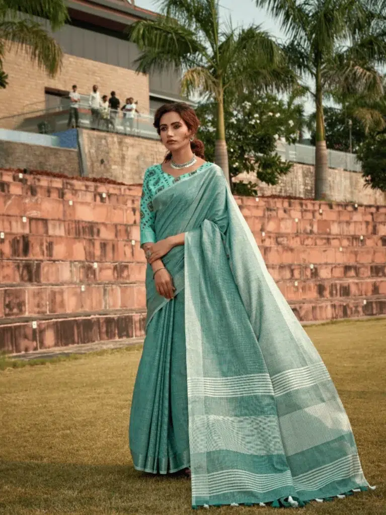 Green  Green Soft Saree for Women - Designer Traditional Saree