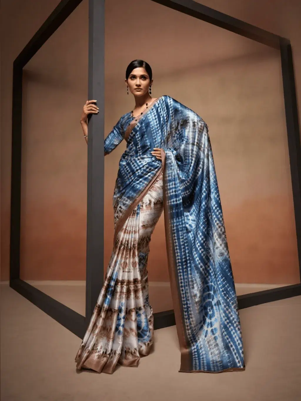 Blue  Crape Saree for Women - Designer Traditional Saree