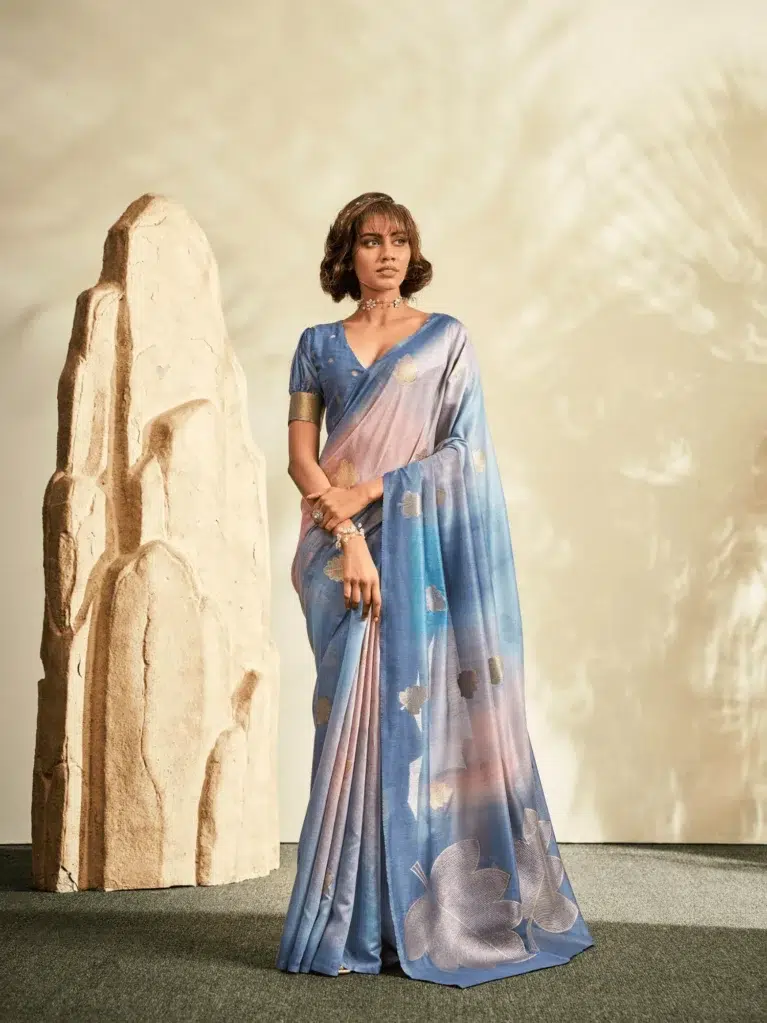 Blue Soft Handloom Saree for Women - Designer Traditional Saree