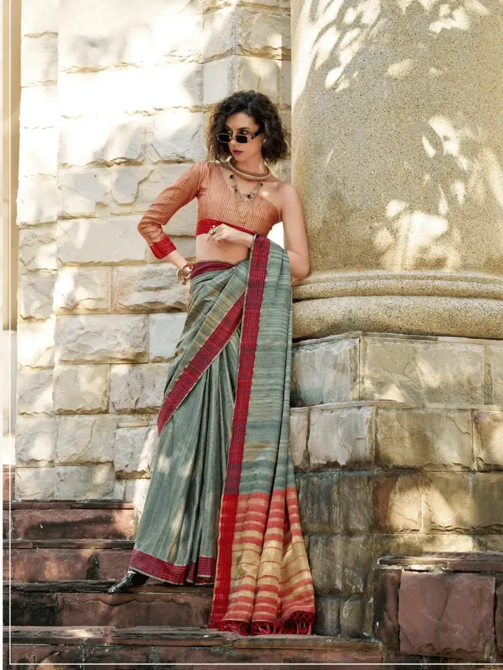 Green Green Pure Saree for Women - Designer Traditional Saree