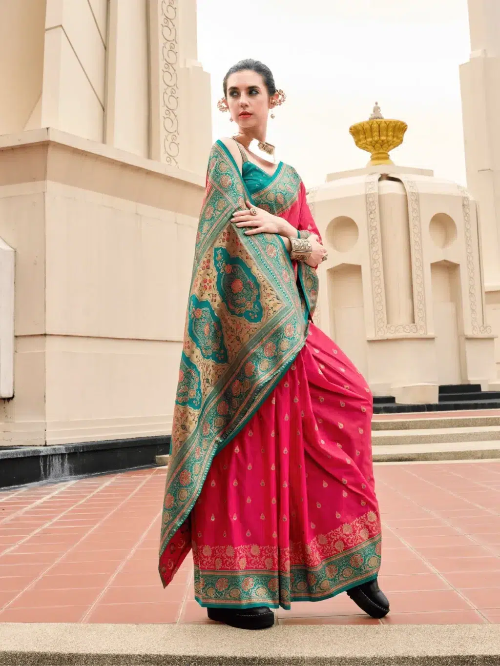 Red Pure Soft Saree for Women - Designer Traditional Saree