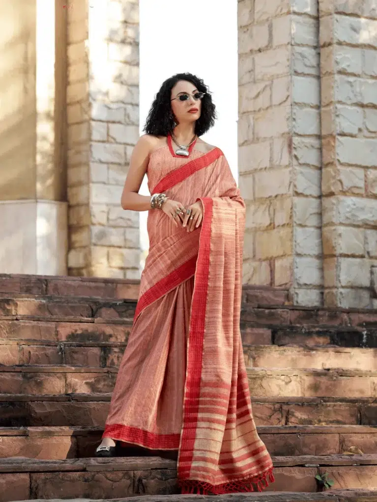 Red Pure Handloom Saree for Women - Designer Traditional Saree
