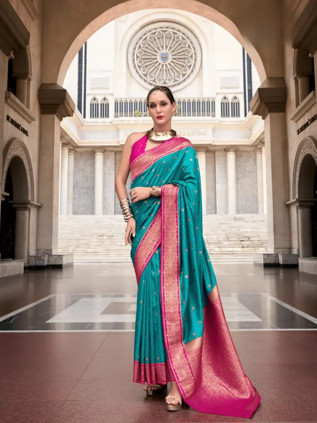 Blue Pure Soft Saree for Women - Designer Traditional Saree