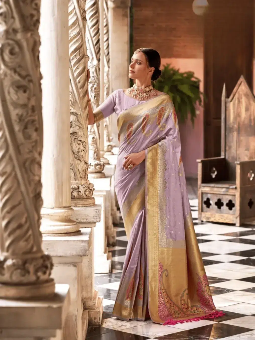 Purple  Soft Saree for Women - Designer Traditional Saree