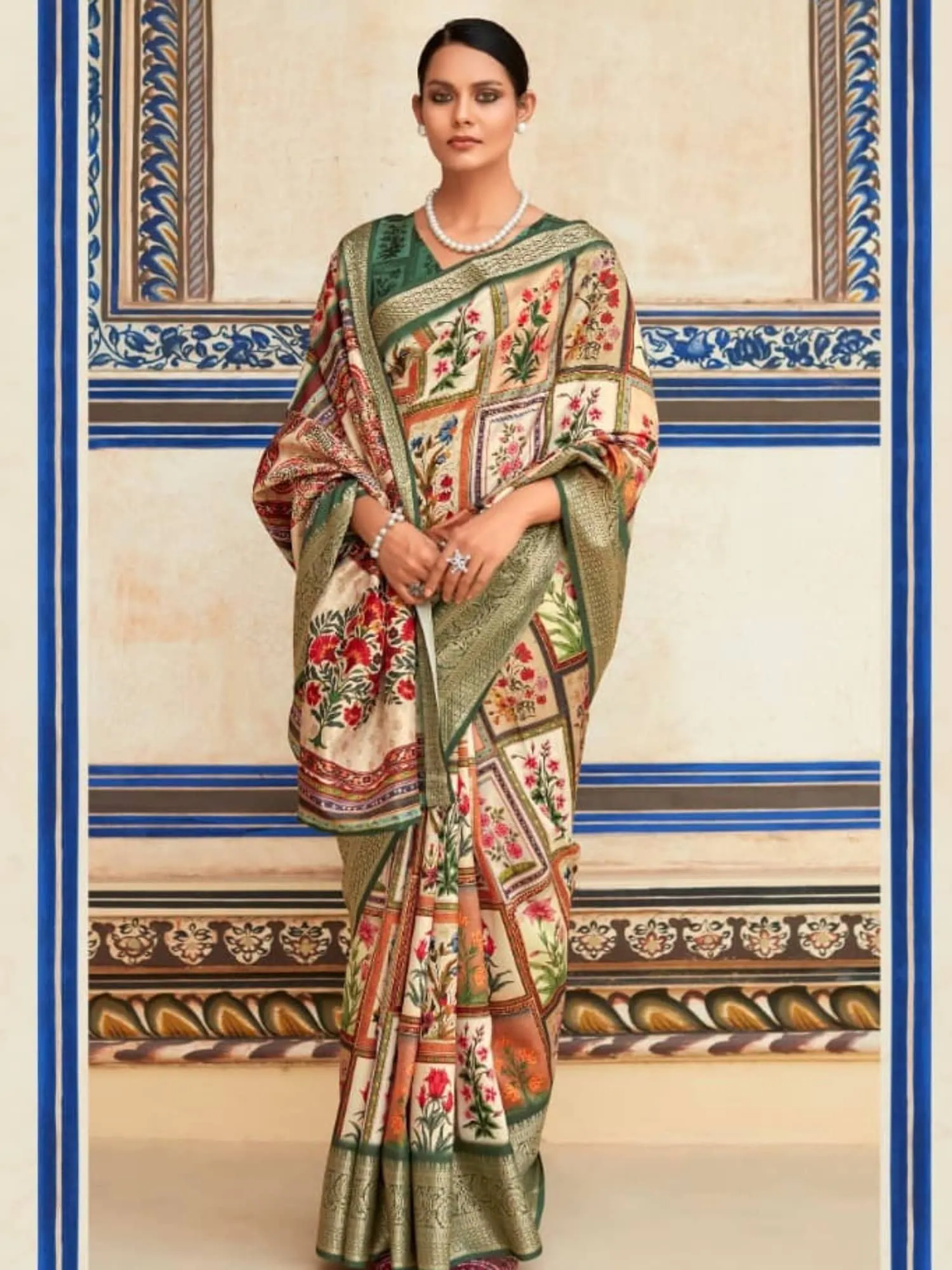 Green Dola Handloom Silk Saree