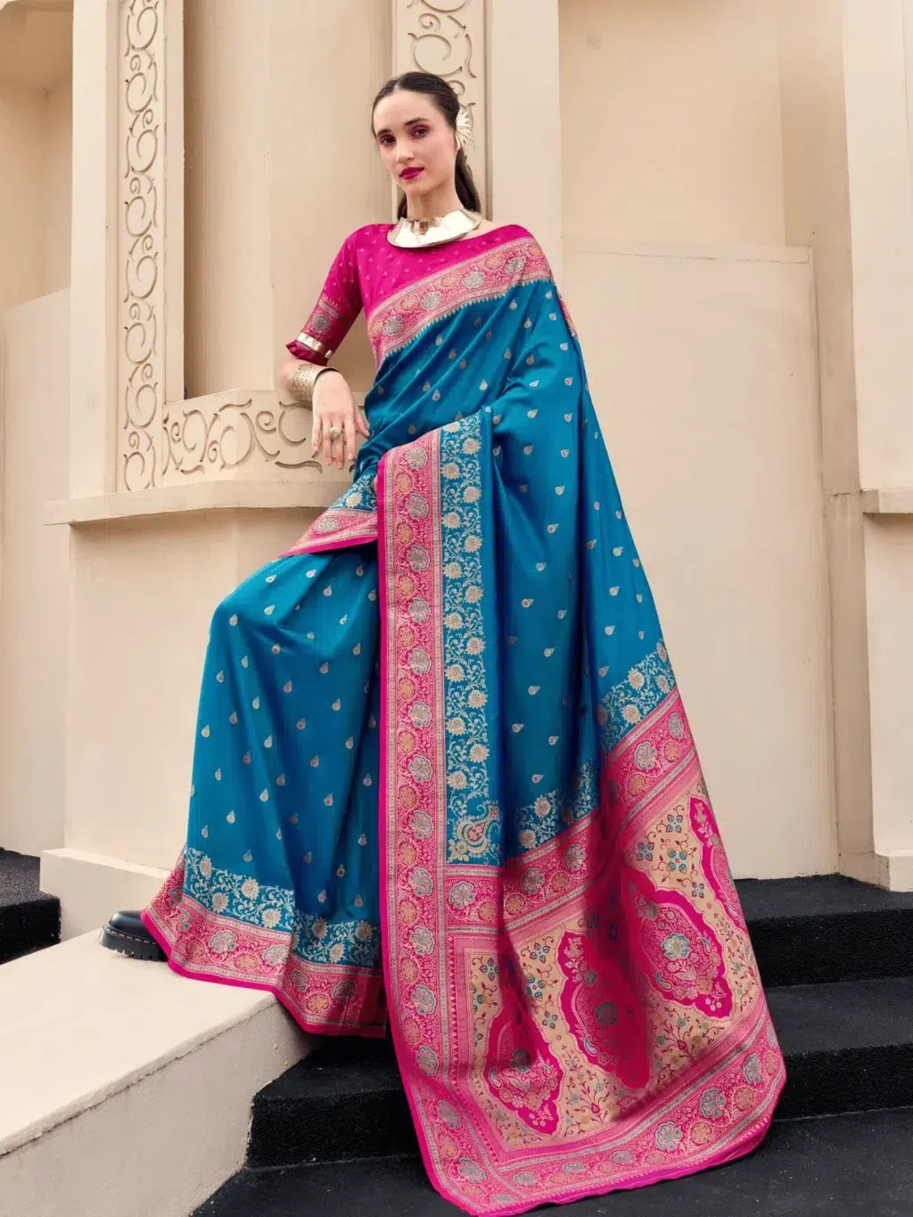 Blue Blue Pure Saree for Women - Designer Traditional Saree