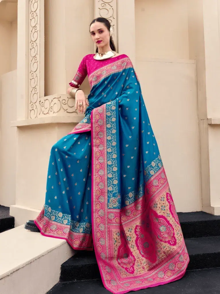Blue Blue Pure Saree for Women - Designer Traditional Saree