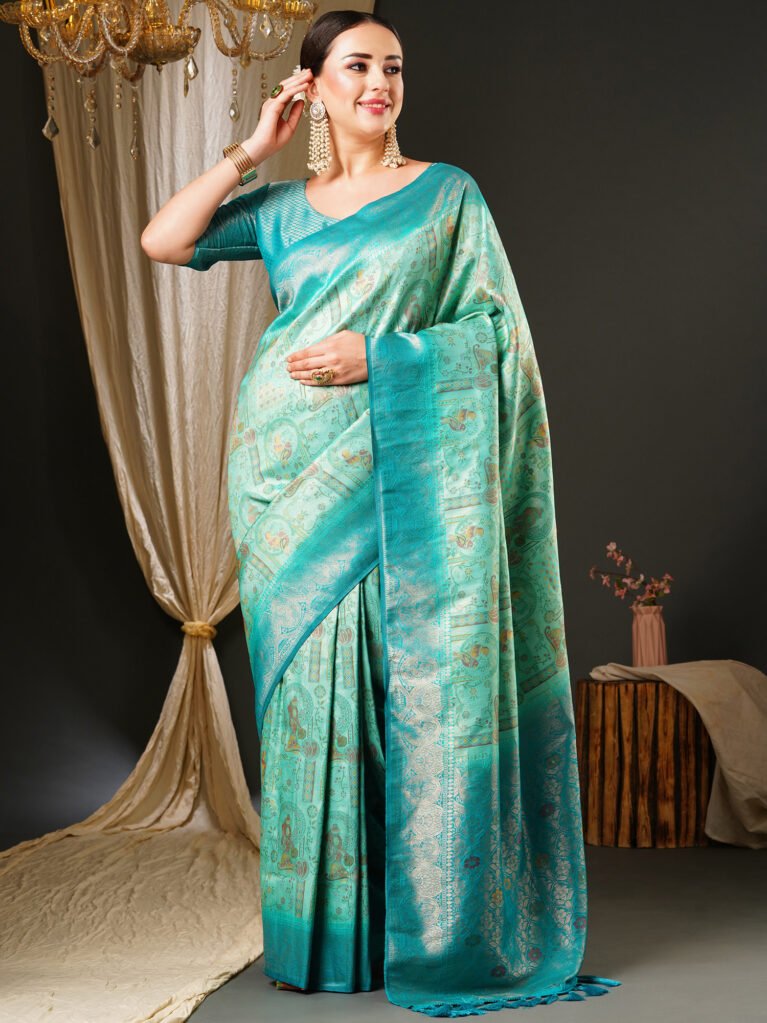 Regal Blue Banarasi Silk Saree - Sarees