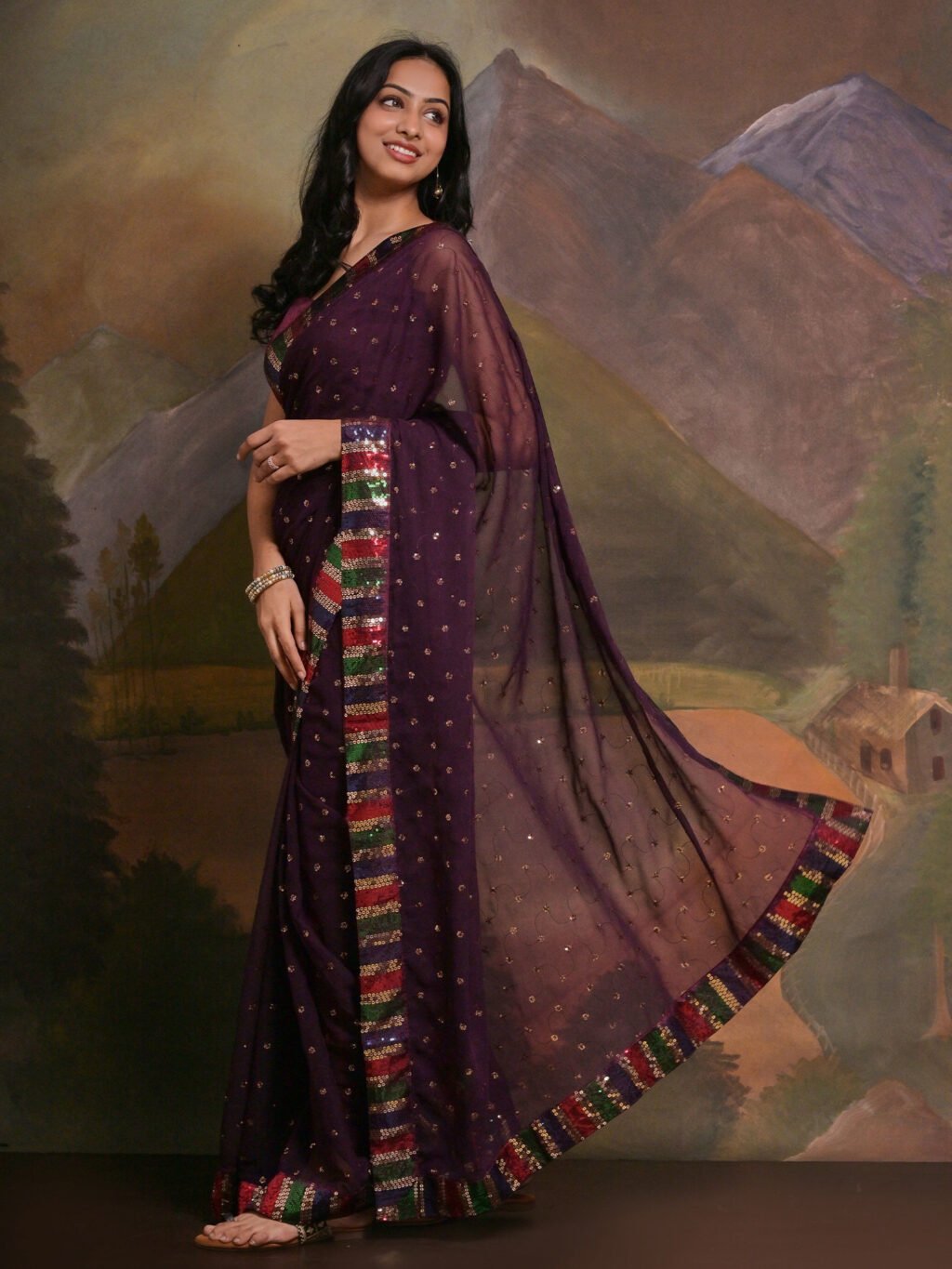 Purple Sarees