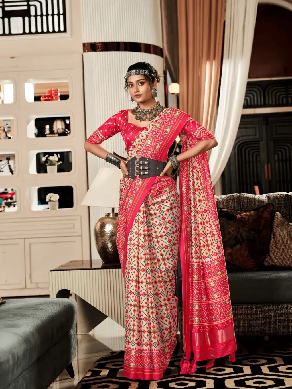 Pink Handloom Silk Saree for Women - Designer Traditional Saree