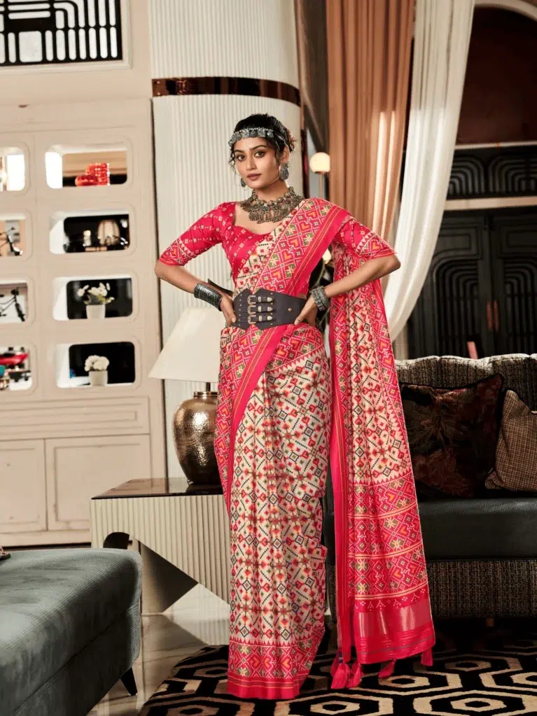 Pink Handloom Silk Saree for Women - Designer Traditional Saree
