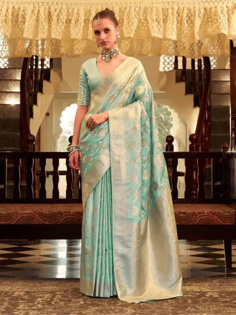 Green Green Soft Saree for Women - Designer Traditional Saree