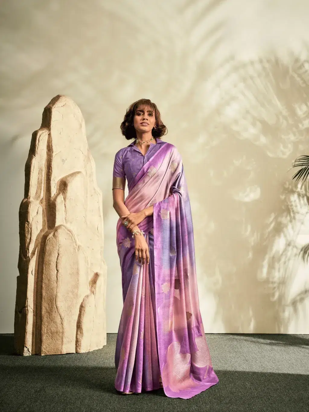 Purple Soft Handloom Saree for Women - Designer Traditional Saree
