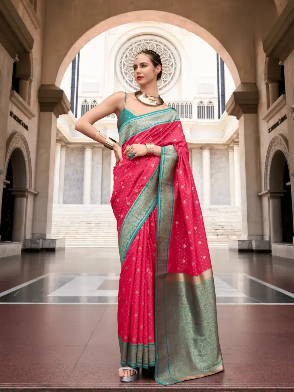 Pink Pure Soft Saree for Women - Designer Traditional Saree