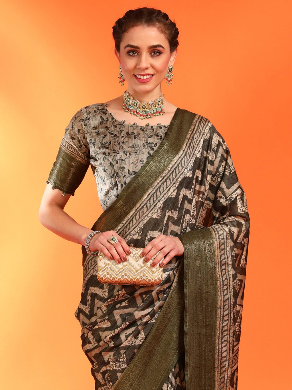 Green Sarees available for online shopping