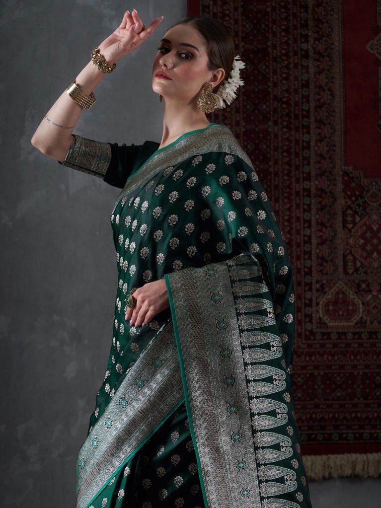 Elegant Green Kanjeevaram Silk Saree - Sarees