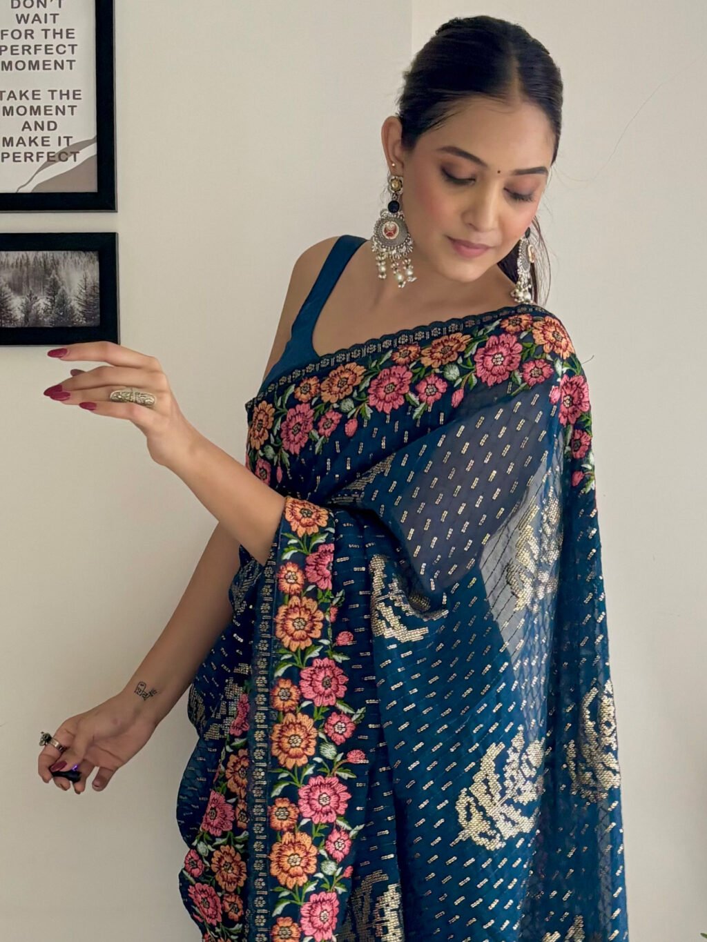 Blue Sarees available for online shopping